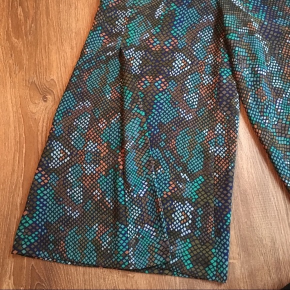 Anthropologie Essential Culotte Cropped Wide Leg Gaucho Snake Snakeskin Fall 4 - Picture 6 of 10